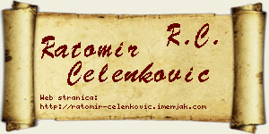 Ratomir Čelenković vizit kartica
